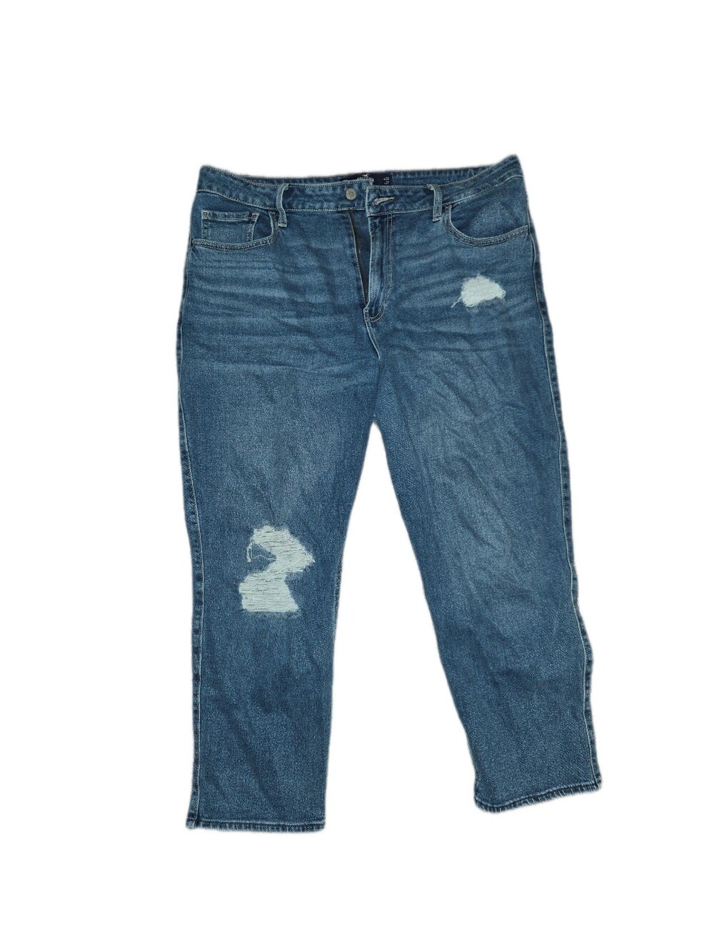 Hollister Distressed Relaxed Fit Cropped Jeans 17R